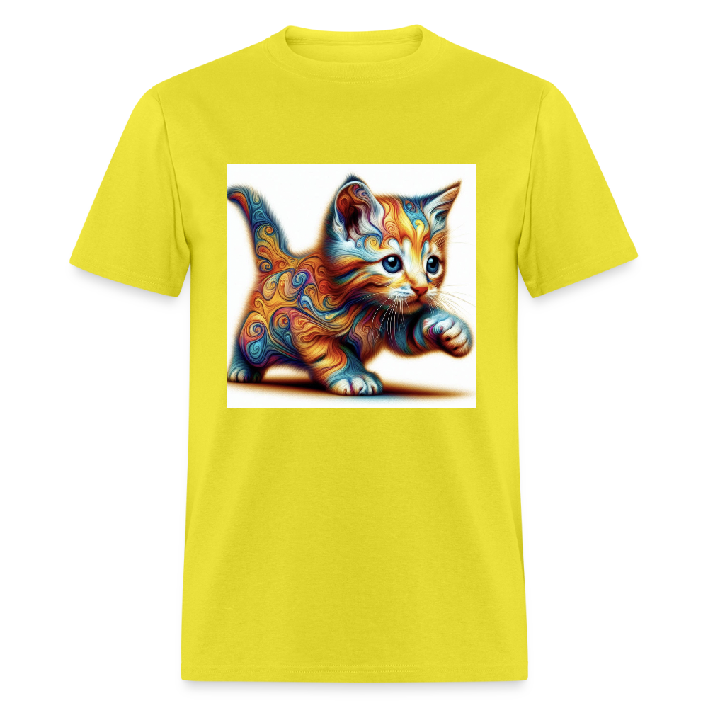 Tie Dye Kitten - yellow