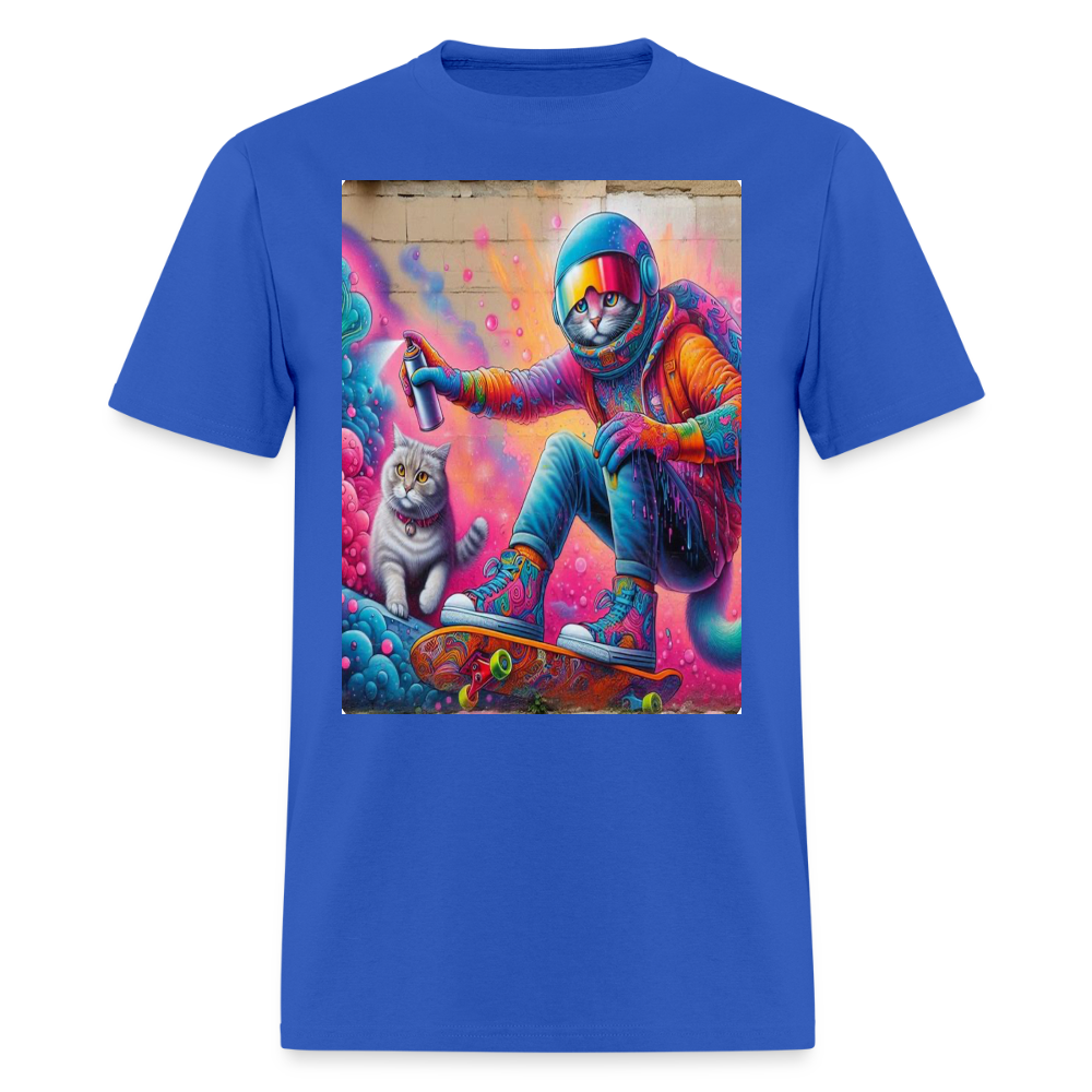 Graffiti Cat - royal blue