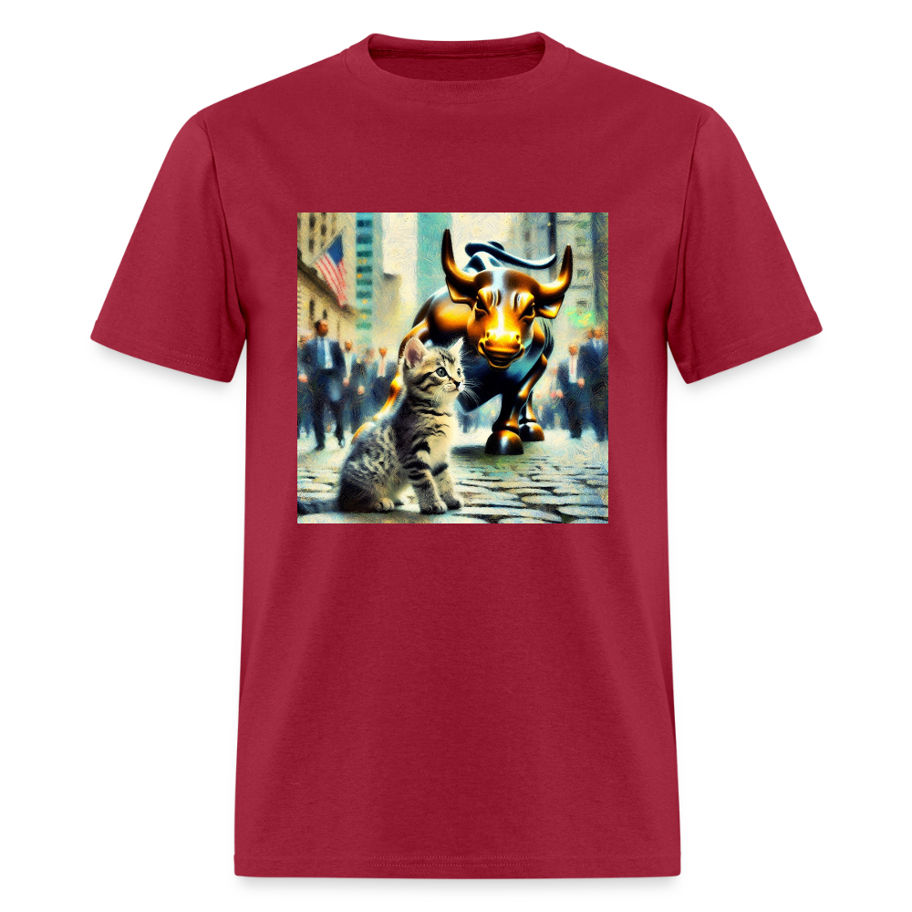 Wall Street Cat - dark red