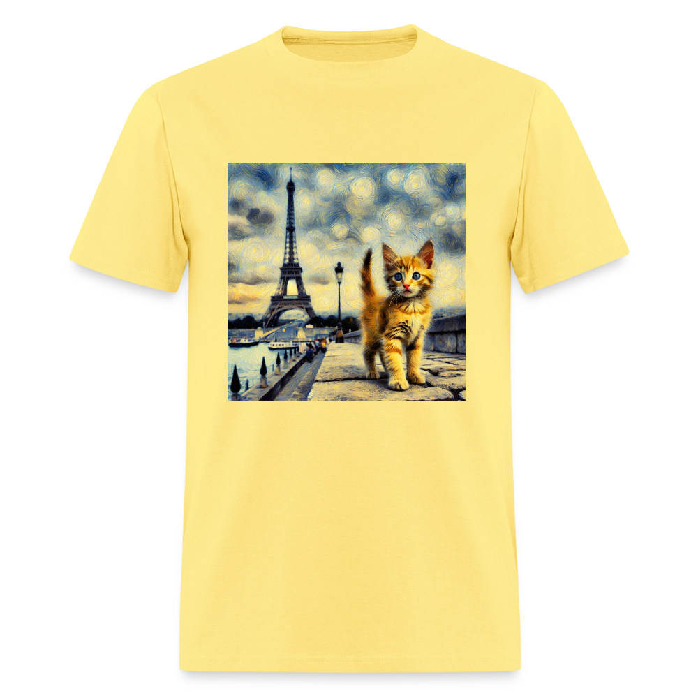 Eiffel Tower Kitten - cornsilk