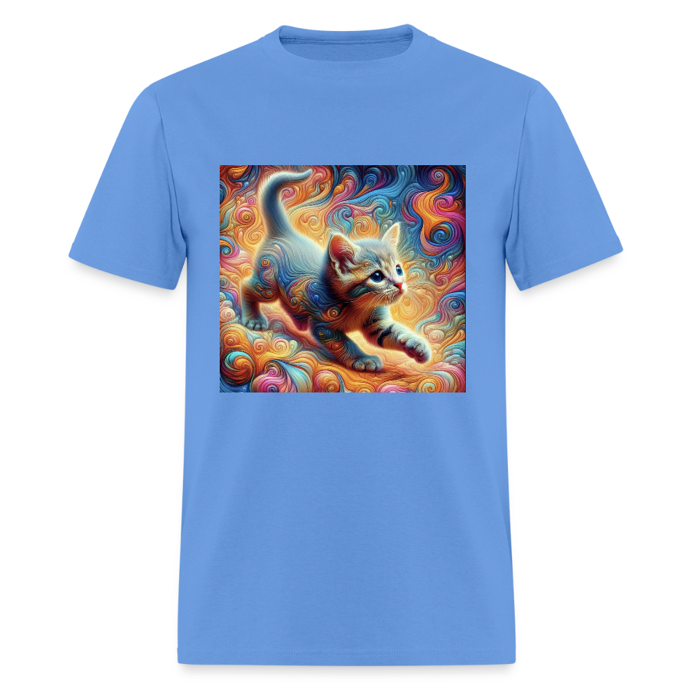 Tie Dye Kitten - carolina blue