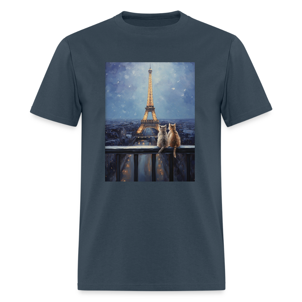 Eiffel Tower Kittens -  blue dusk
