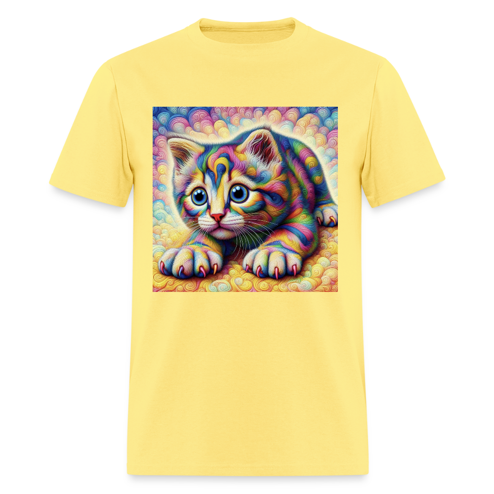 Tie Dye Kitten - cornsilk