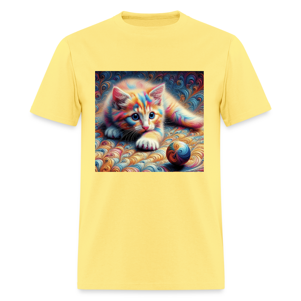 Tie Dye Kitten - cornsilk