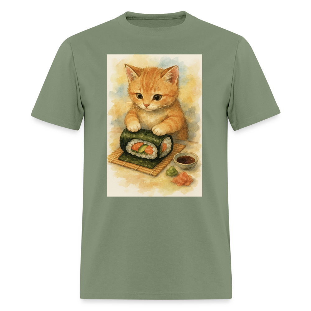 Sushi Chef Cat - military green