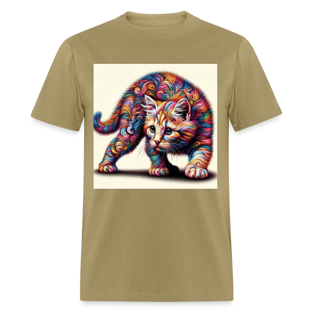 Tie Dye Kitten - khaki