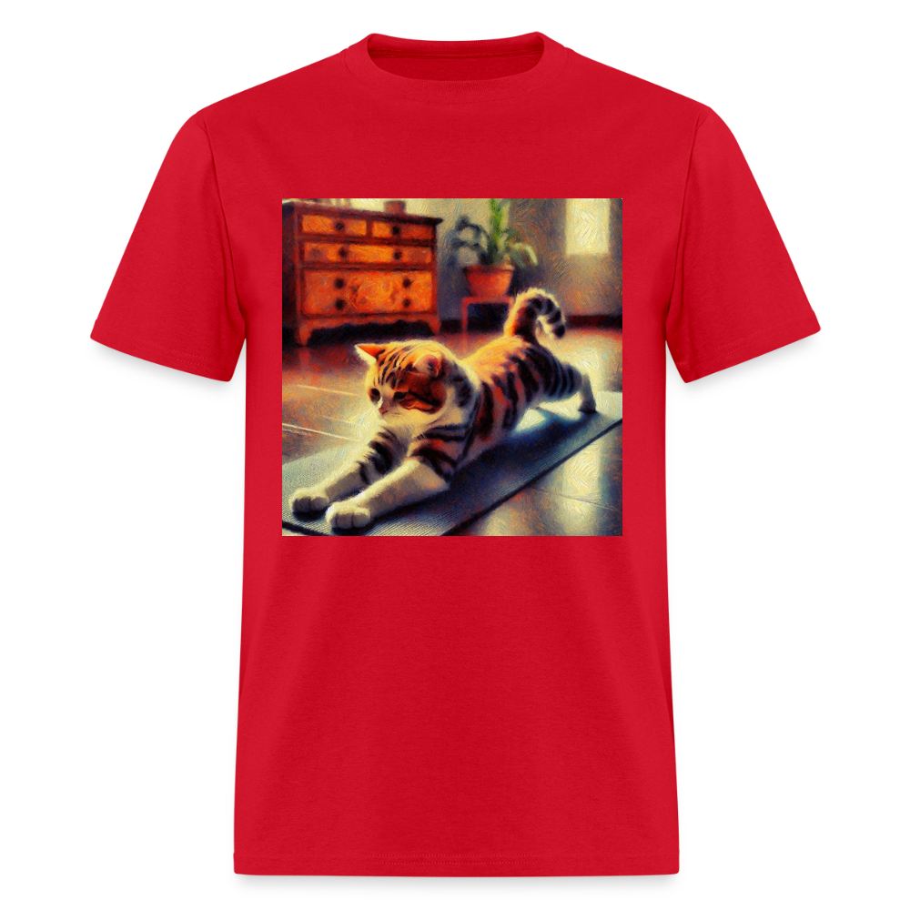 Yoga Cat - red