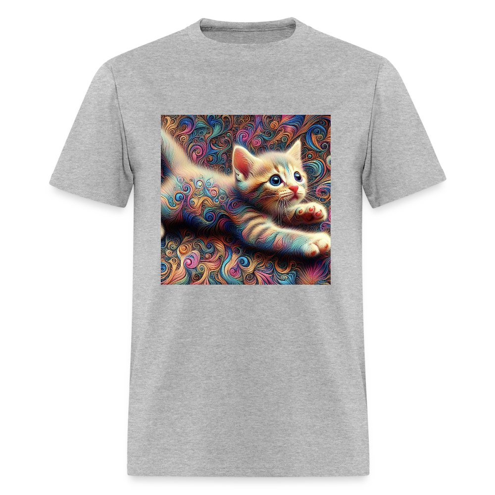 Tie Dye Kitten - heather gray