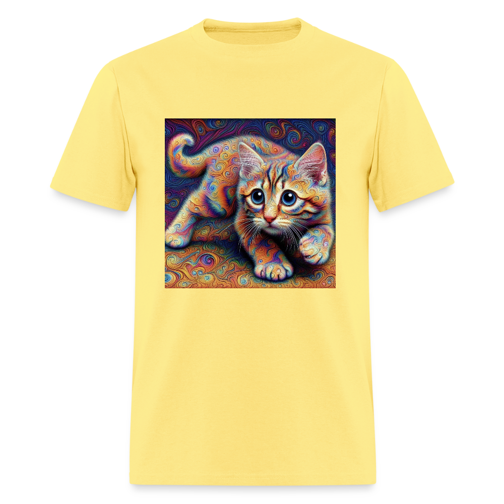 Tie Dye Kitten - cornsilk