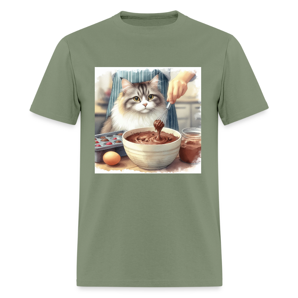 Baking Cat - military green