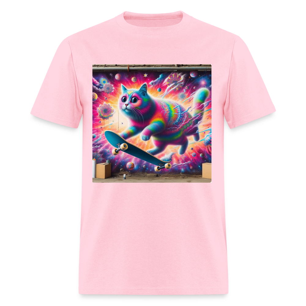 Psychedelic Skateboard Cat - pink