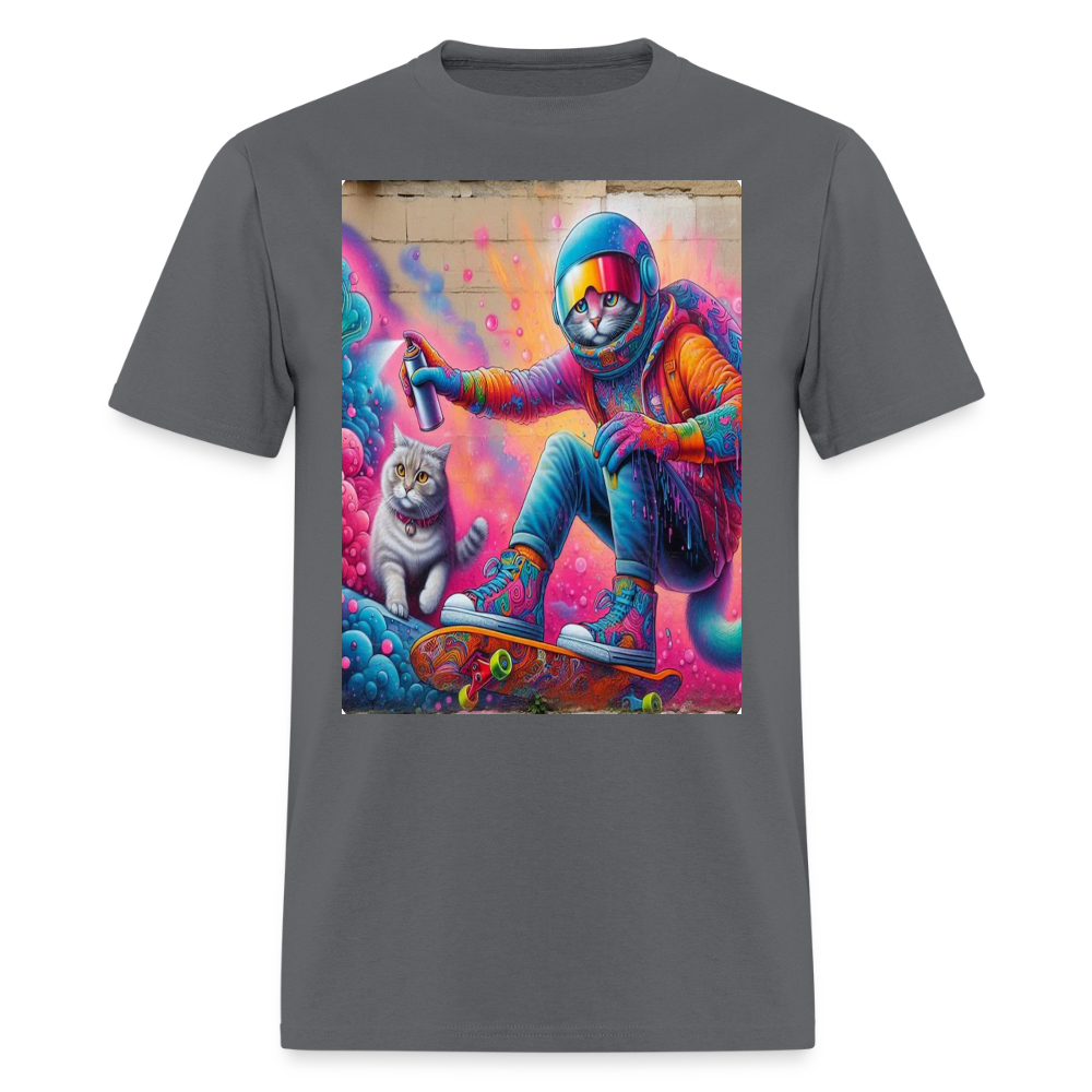 Graffiti Cat - charcoal