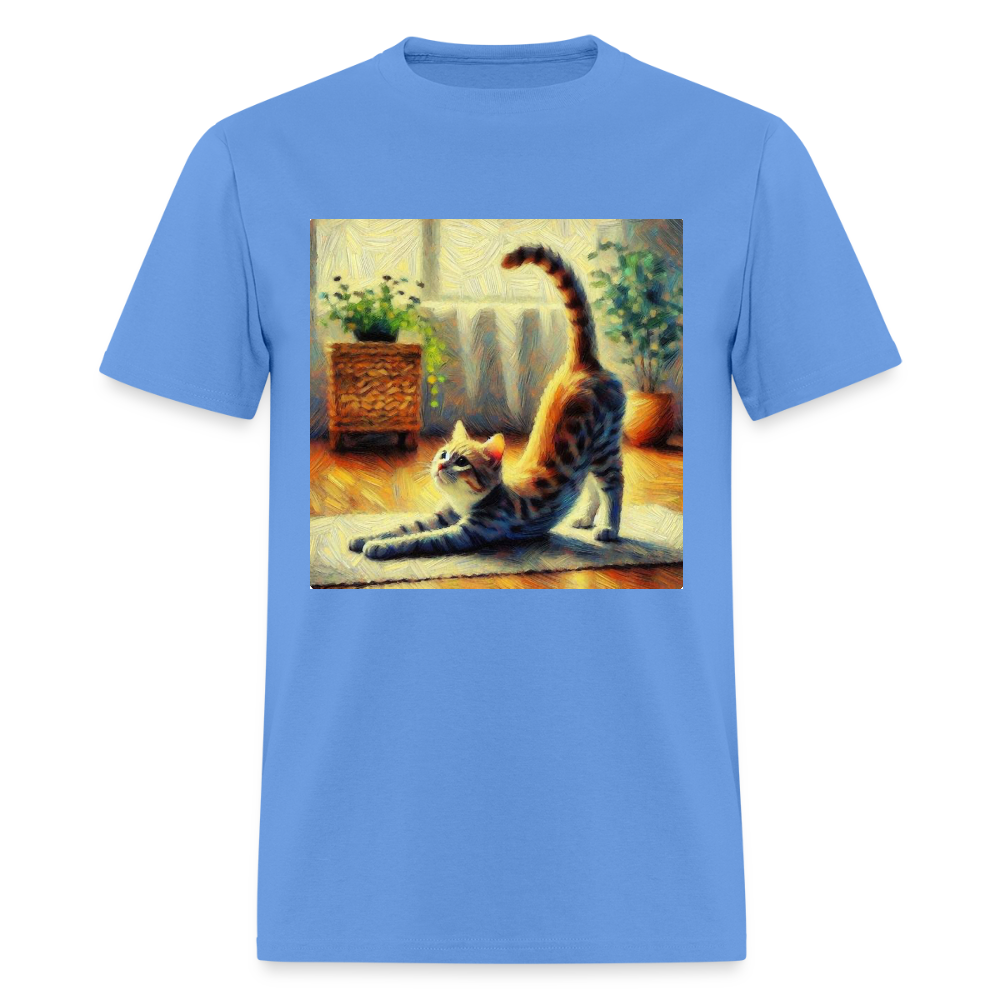 Yoga Cat - carolina blue