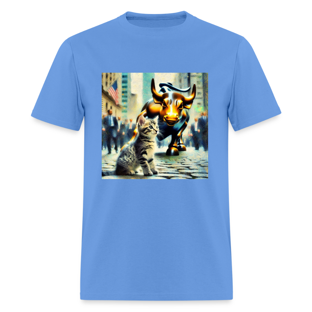 Wall Street Cat - carolina blue