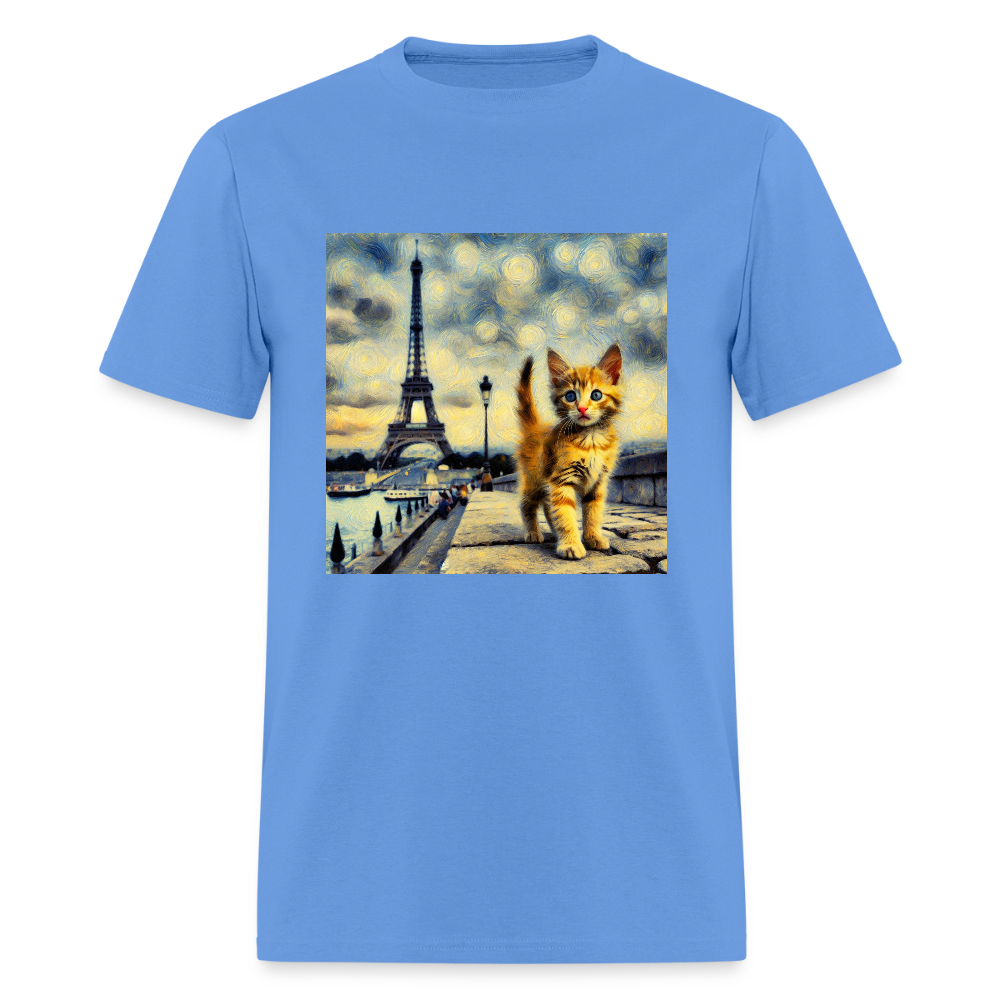 Eiffel Tower Kitten - carolina blue