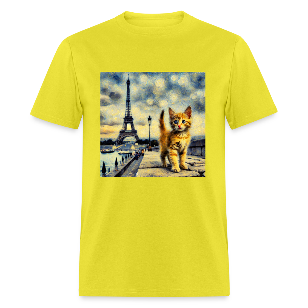 Eiffel Tower Kitten - yellow